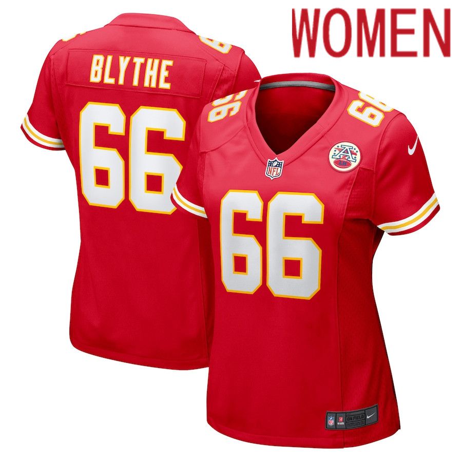 Women Kansas City Chiefs #66 Austin Blythe Nike Red Game NFL Jersey->women nfl jersey->Women Jersey